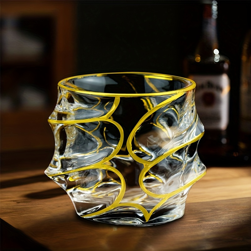 Whiskey Glass Gold Line Wine W - Whisky Beer And Wine 评论和价格
